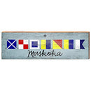 Muskoka Nautical Flags Canada Home Decor Art Print on Real Wood