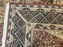 Indo Persian Rug 8x10, Dome Design, 210 KPSI, Handmade Vintage Wool Rug