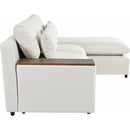 L-shaped Modular Sectional Sofa with Removable Back Cushions,3 Pillows and 2 Storage Spaces,Suitable for Living rooms,Offices and Apartments