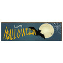 Happy Halloween with Bat Home Decor Art Print on Real Wood
