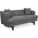 Comfy 3-seat Sofa with Wooden Legs, for Living Room and Study