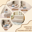 Corduroy Convertible Folding Sofa Bed With Mattress