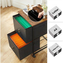 Durable Rolling File Cabinet With Printer Stand 2 Drawer