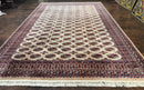 Karastan Rug 8.2 x 11.6 Beige Bokhara, Wool Pile, Vintage Discontinued Karastan Area Rug, Belgium Power Loomed Rug