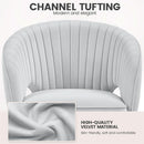 Home Office Chair With Tufted Barrel Back Light Gray