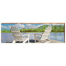 Kelleys Island Ohio Lake Chairs Home Decor Art Print on Real Wood