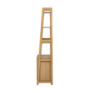 Modern Furniture Style 2 IN 1 Pet Friendly Dog Crate Ladder Bookcase in Ancient Oak MDF and Steel