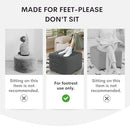 Round Pouf Ottoman Foot Rest, 20"x15"
