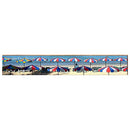 Colorful Umbrellas at Garden City Beach Home Decor Art Print on Real Wood Each