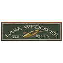 Lake Wedowee Latitude Longitude Kayak Alabama Home Decor Art Print on Real Wood