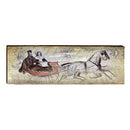 Winter Sleigh Home Decor Art Print on Real Wood
