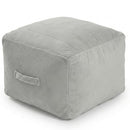Grid Square Pouf Ottoman, 20"x20"x15"