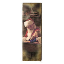 Sitting with Santa Home Decor Art Print on Real Wood