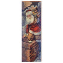 Santa Wooden Sign | Wall Art Print on Real Wood 