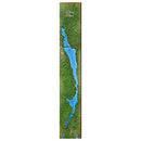 Moose Pond Map Home Decor Art Print on Real Wood