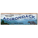 Welcome to The Adirondack Mountains Black Bear Home Decor Art Print on Real Wood