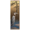 Blue Heron Wooden Sign | Wall Art Print on Real Wood 