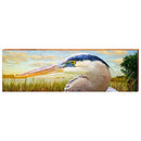 Heron, Bird Wooden Sign | Wall Art Print on Real Wood 