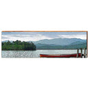 Smith Lake Scenic Red Canoe Alabama Home Decor Art Print on Real Wood