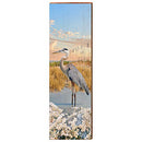 Heron On Dunes Home Decor Art Print on Real Wood