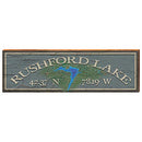 Rushford Lake New York Latitude Longitude Home Decor Art Print on Real Wood