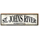St. Johns River Jacksonville Sign Home Decor Art Print on Real Wood
