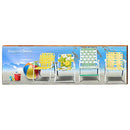 Seagrove Beach Chairs Sign Home Decor Art Print on Real Wood