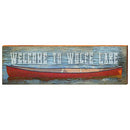Welcome to Wolfe Lake Canoe Canada 9.5"x30" | Wall Art Print on Real Wood
