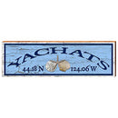 Yachats Oregon Shell Latitude Longitude Home Decor Art Print on Real Wood