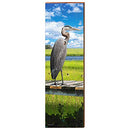 Heron On Pier Home Decor Art Print on Real Wood