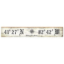 Battery Park Marina Latitude Longitude Home Decor Art Print on Real Wood Each