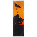 Iwo Jima Statue Sunset Home Decor Art Print on Real Wood