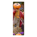 Pumpkin Scare Crow Home Decor Art Print on Real Wood