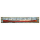 Welcome to Lake Wedowee Red Canoe Alabama Home Decor Art Print on Real Wood Each