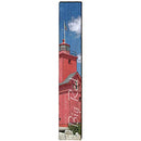 Big Red Lighthouse Home Decor Art Print on Real Wood