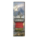 Duxbury Pier Lighthouse, Plymouth, Massachusetts Wooden Sign | Wall Art Print on Real Wood 
