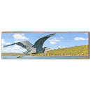 Flying Heron Home Decor Art Print on Real Wood