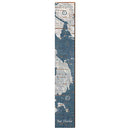 Bar Harbor Shabby Map Home Decor Art Print on Real Wood