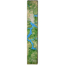Lake Coeur d'Alene Map Home Decor Art Print on Real Wood