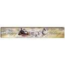 Happy Holidays Sleigh Home Decor Art Print on Real Wood Each