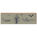 Halloween Sketch with Tree Home Decor Art Print on Real Wood