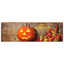 Happy Halloween with Pumpkin Home Decor Art Print on Real Wood