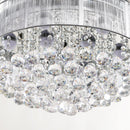 42" Broxburne Modern Chrome Downrod Mount Crystal Ceiling Fan with Lighting and Remote Control