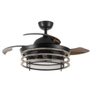 42" Industrial Downrod Mount Ceiling Fan with Lighting and Remote Control