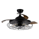 42" Industrial Downrod Mount Ceiling Fan with Lighting and Remote Control