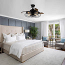 42" Industrial Downrod Mount Ceiling Fan with Lighting and Remote Control