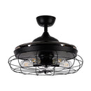 42" Industrial Downrod Mount Ceiling Fan with Lighting and Remote Control