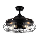 42" Industrial Downrod Mount Ceiling Fan with Lighting and Remote Control