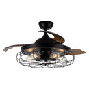 42" Industrial Downrod Mount Ceiling Fan with Lighting and Remote Control