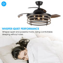 42" Industrial Downrod Mount Ceiling Fan with Lighting and Remote Control